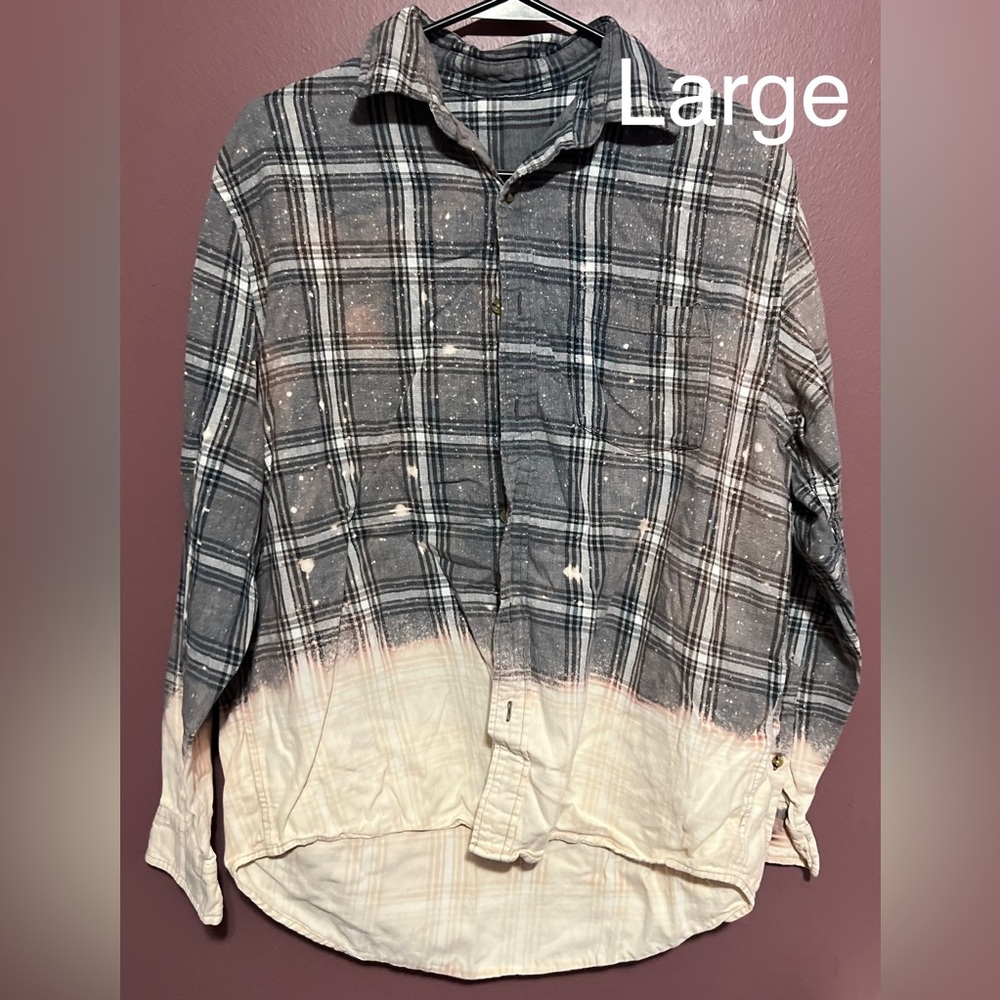 Distressed/bleached flannels